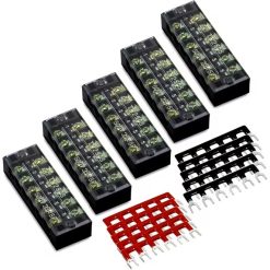 5 Pcs 6-Position Double Row Screw Terminal Strip