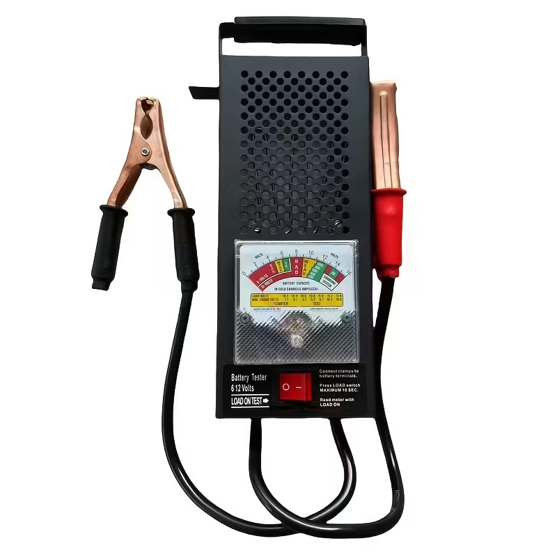 Portable 6V/12V Car Battery Load Tester with Clamp Leads